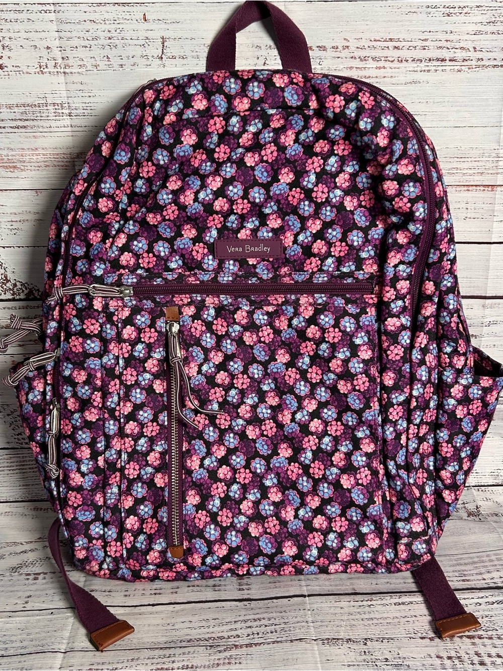 Vera Bradley Lighten Up Grand Backpack Berry Burst
